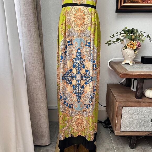 GUESS Baroque Print Halter Maxi Dress – Size Small - Picture 2 of 8